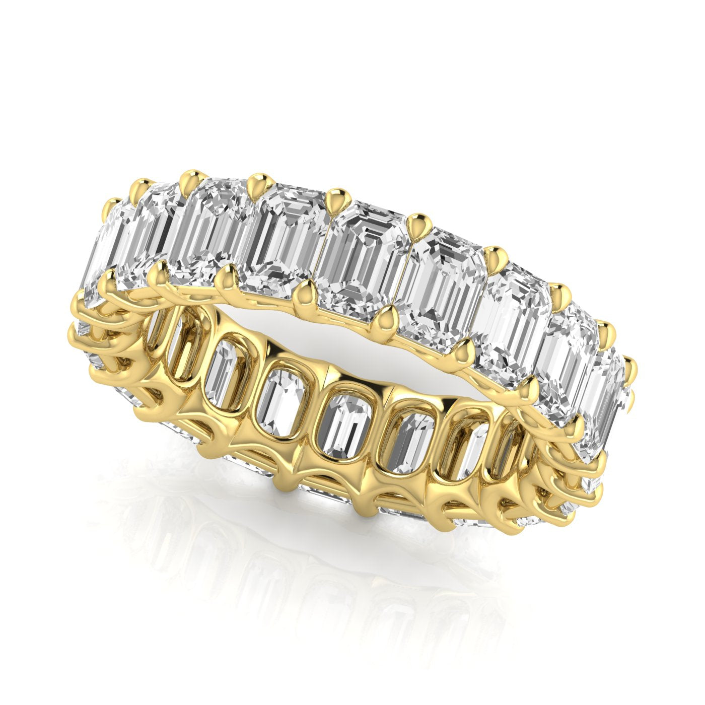 Jewels by Ray Dimoand 14K Gold Emerald Cut Lab Grown Diamond Eternity Band for Women | 14K Gold, Stone Size-0.30 | E-F Color, VS-SI Clarity | 30 Day Free Return