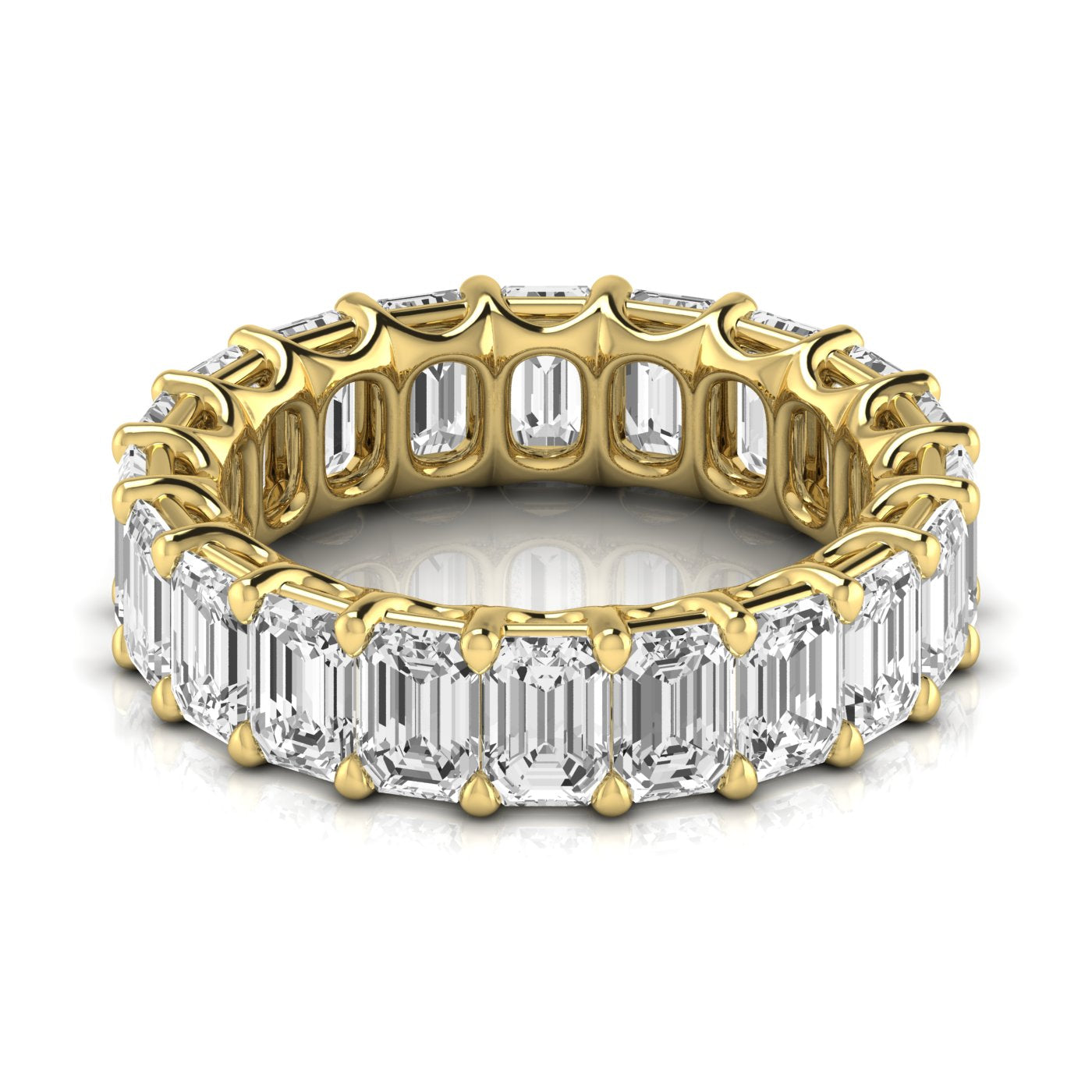 Jewels by Ray Dimoand 14K Gold Emerald Cut Lab Grown Diamond Eternity Band for Women | 14K Gold, Stone Size-0.30 | E-F Color, VS-SI Clarity | 30 Day Free Return