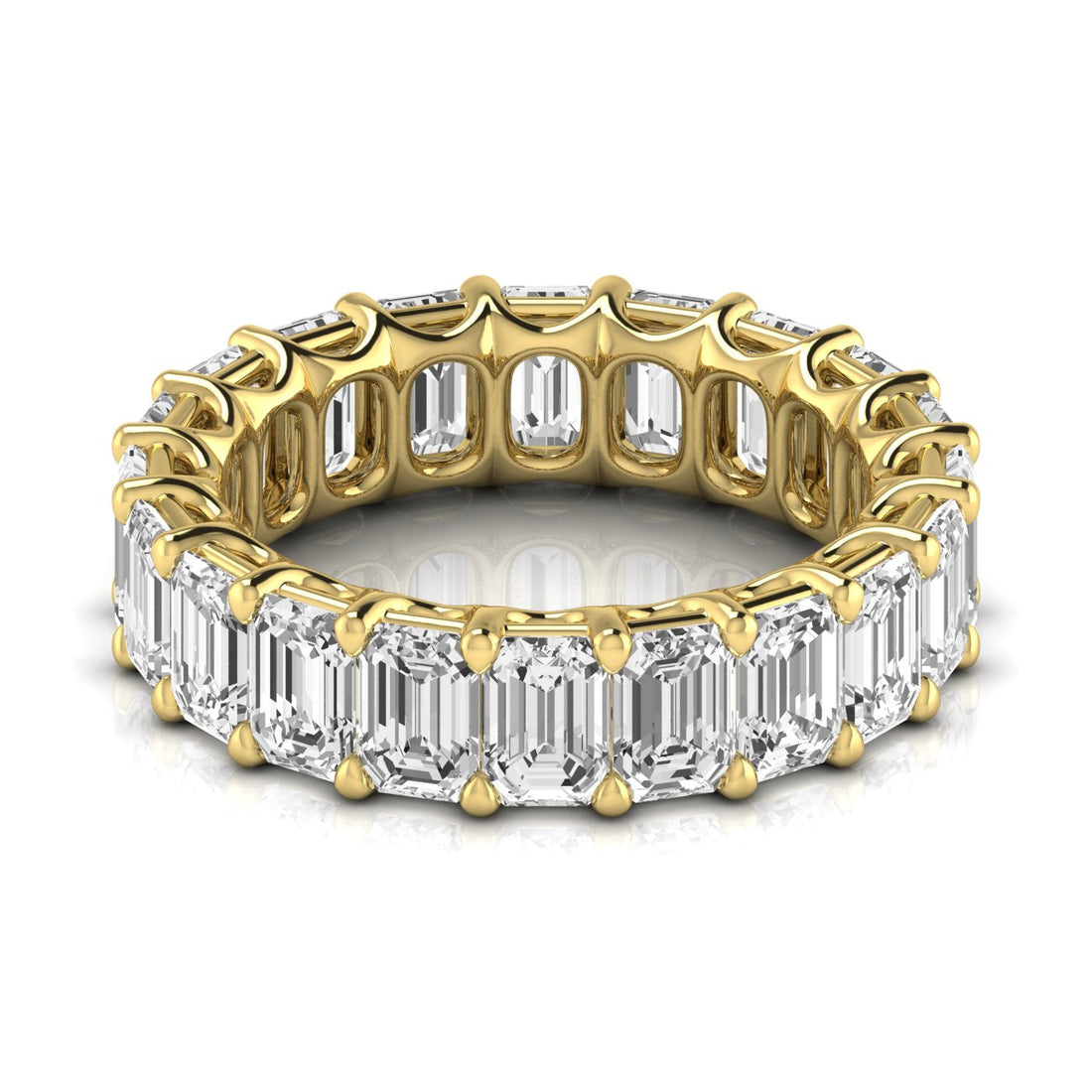 Jewels by Ray Dimoand 14K Gold Emerald Cut Lab Grown Diamond Eternity Band for Women | 14K Gold, Stone Size-0.30 | E-F Color, VS-SI Clarity | 30 Day Free Return
