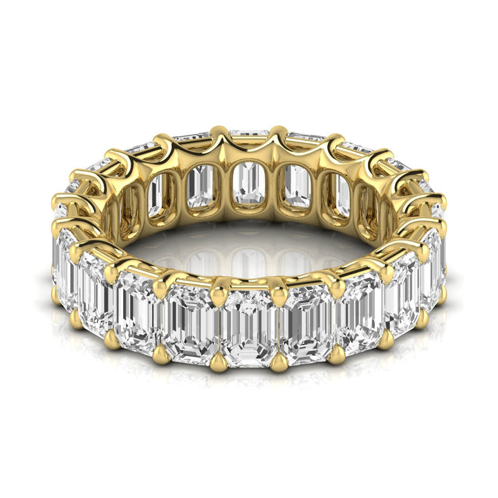 Jewels by Ray Dimoand 14K Gold Emerald Cut Lab Grown Diamond Eternity Band for Women | 14K Gold, Stone Size-0.30 | E-F Color, VS-SI Clarity | 30 Day Free Return