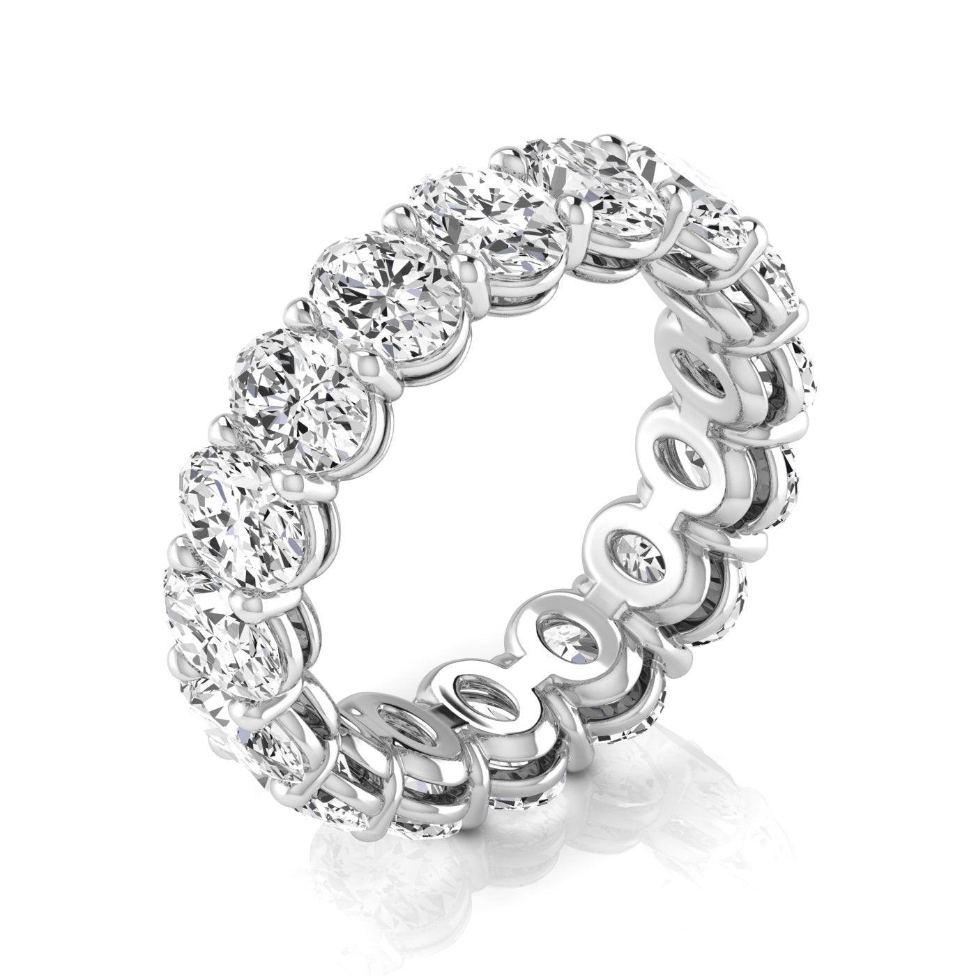 Jewels by Ray Dimoand 14K Oval Cut Lab Grown Diamond Eternity Band Elegant & Timeless Design | 14K Gold, Stone Size-0.33 | E-F Color, VS-SI Clarity | 30 Day Free Return