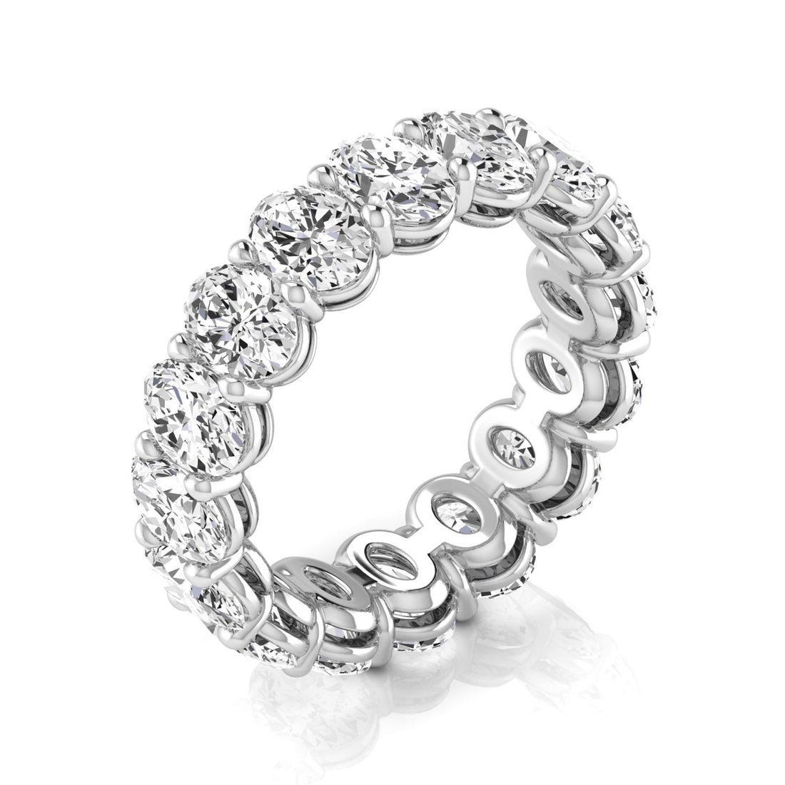 Jewels by Ray Dimoand 14K Oval Cut Lab Grown Diamond Eternity Band Elegant & Timeless Design | 14K Gold, Stone Size-0.33 | E-F Color, VS-SI Clarity | 30 Day Free Return