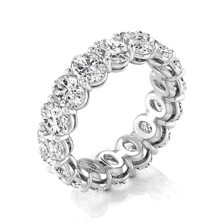 Jewels by Ray Dimoand 14K Oval Cut Lab Grown Diamond Eternity Band Elegant & Timeless Design | 14K Gold, Stone Size-0.33 | E-F Color, VS-SI Clarity | 30 Day Free Return