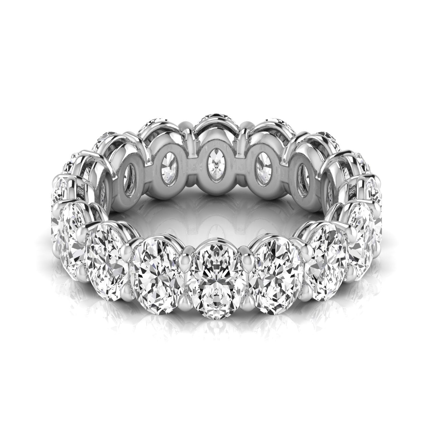 Jewels by Ray Dimoand 14K Oval Cut Lab Grown Diamond Eternity Band Elegant & Timeless Design | 14K Gold, Stone Size-0.33 | E-F Color, VS-SI Clarity | 30 Day Free Return