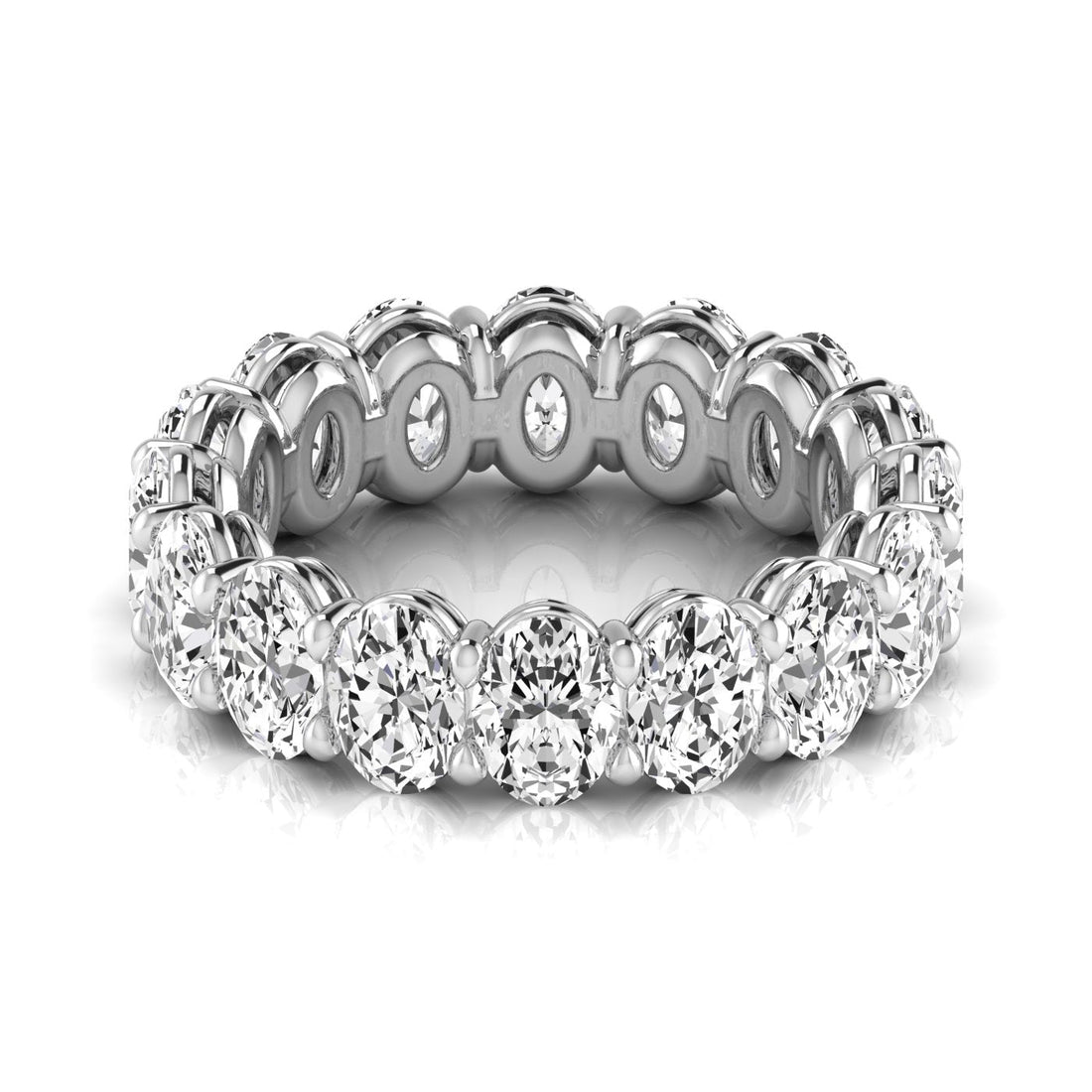 Jewels by Ray Dimoand 14K Oval Cut Lab Grown Diamond Eternity Band Elegant & Timeless Design | 14K Gold, Stone Size-0.33 | E-F Color, VS-SI Clarity | 30 Day Free Return