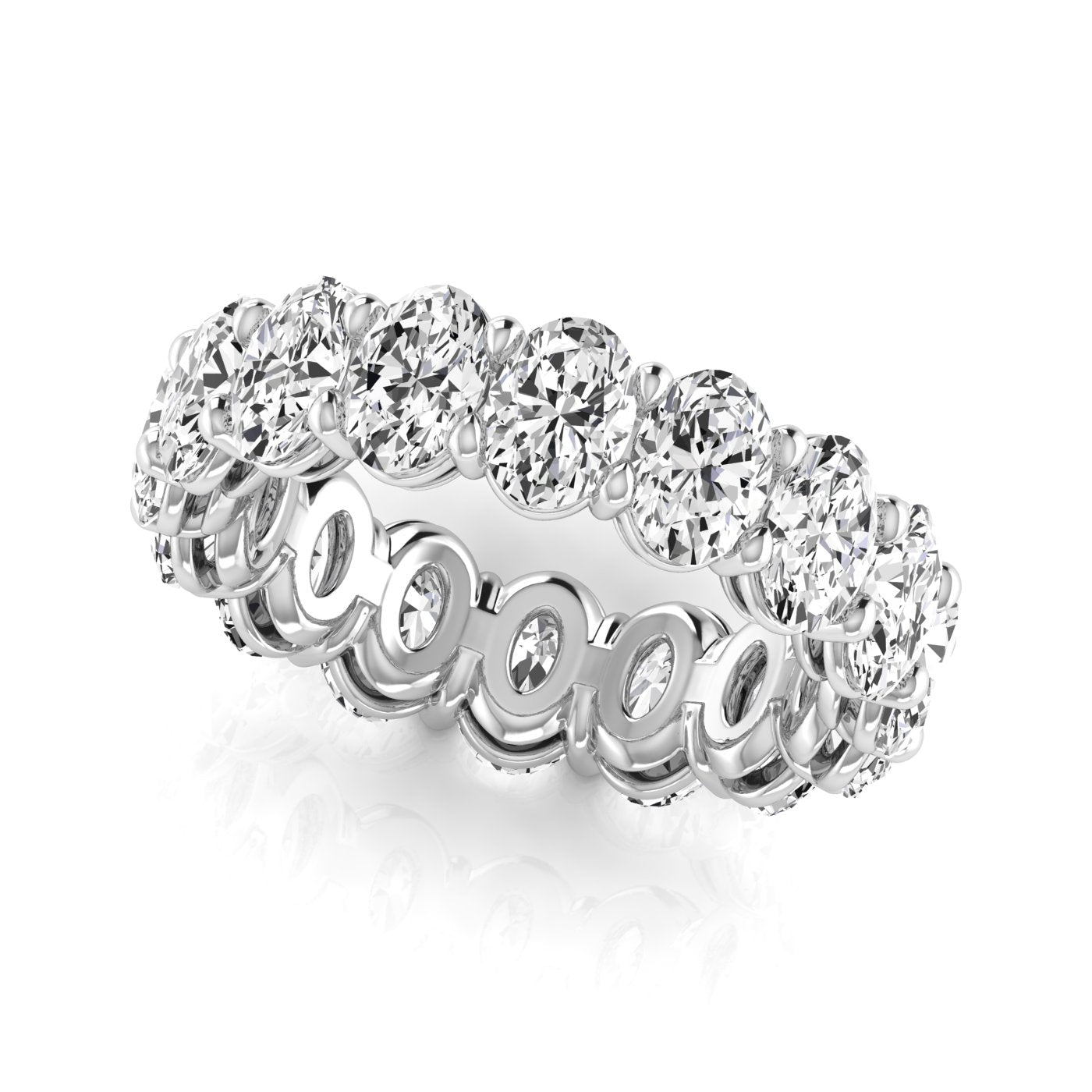 Jewels by Ray Dimoand 14K Oval Cut Lab Grown Diamond Eternity Band Elegant & Timeless Design | 14K Gold, Stone Size-0.33 | E-F Color, VS-SI Clarity | 30 Day Free Return
