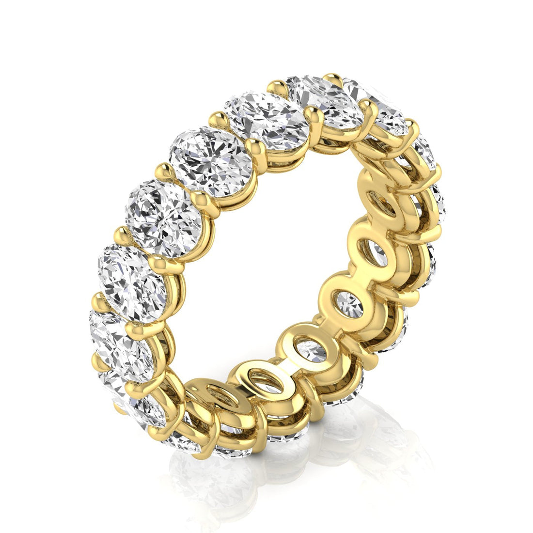 Jewels by Ray Dimoand 14K Oval Cut Lab Grown Diamond Eternity Band Elegant & Timeless Design | 14K Gold, Stone Size-0.33 | E-F Color, VS-SI Clarity | 30 Day Free Return