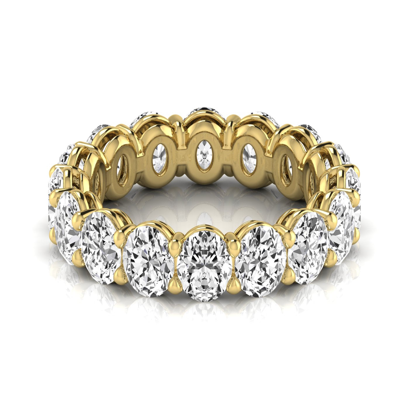 Jewels by Ray Dimoand 14K Oval Cut Lab Grown Diamond Eternity Band Elegant & Timeless Design | 14K Gold, Stone Size-0.33 | E-F Color, VS-SI Clarity | 30 Day Free Return