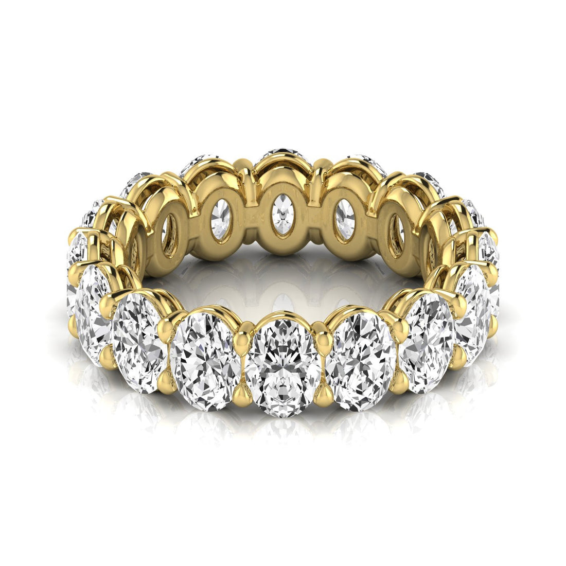 Jewels by Ray Dimoand 14K Oval Cut Lab Grown Diamond Eternity Band Elegant & Timeless Design | 14K Gold, Stone Size-0.33 | E-F Color, VS-SI Clarity | 30 Day Free Return