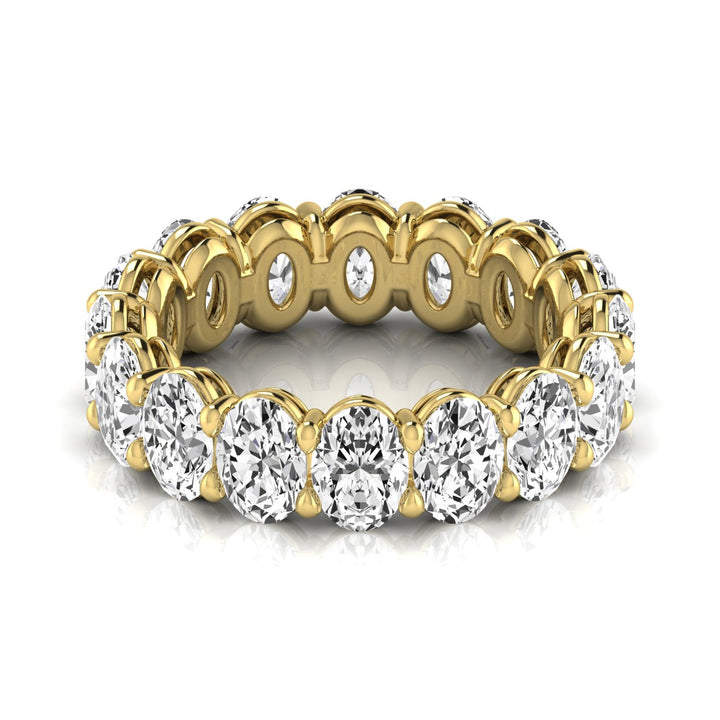 Jewels by Ray Dimoand 14K Oval Cut Lab Grown Diamond Eternity Band Elegant & Timeless Design | 14K Gold, Stone Size-0.33 | E-F Color, VS-SI Clarity | 30 Day Free Return
