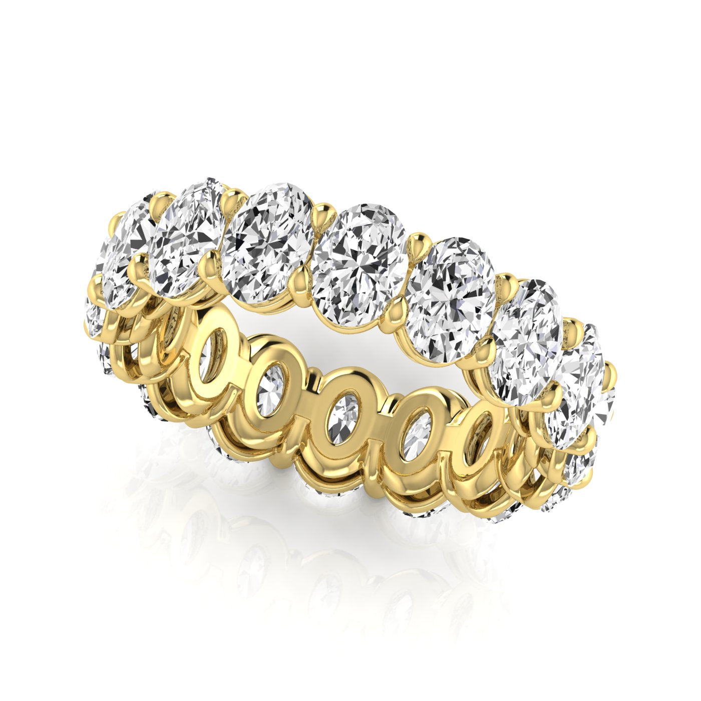 Jewels by Ray Dimoand 14K Oval Cut Lab Grown Diamond Eternity Band Elegant & Timeless Design | 14K Gold, Stone Size-0.33 | E-F Color, VS-SI Clarity | 30 Day Free Return