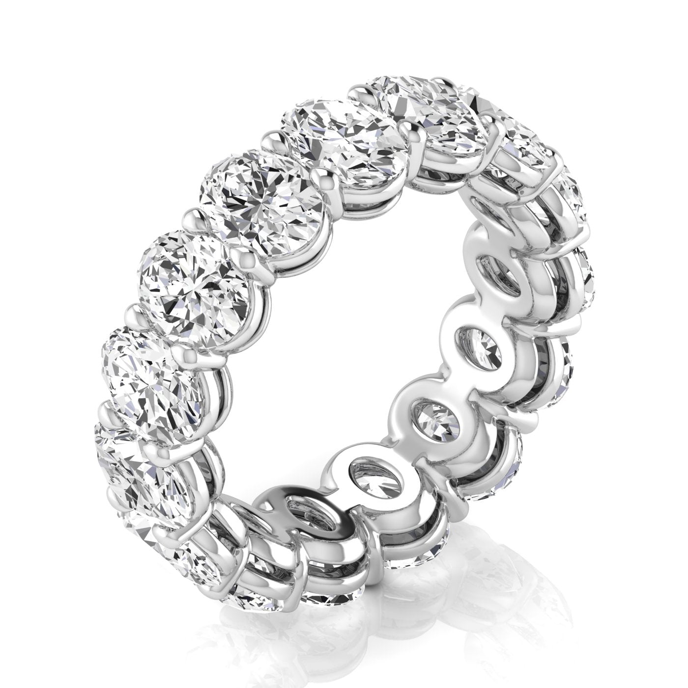 Jewels by Ray Dimoand 14K Oval Cut Lab Grown Diamond Eternity Band Elegant & Timeless Design | 14K Gold, Stone Size-0.50 | E-F Color, VS-SI Clarity | 30 Day Free Return