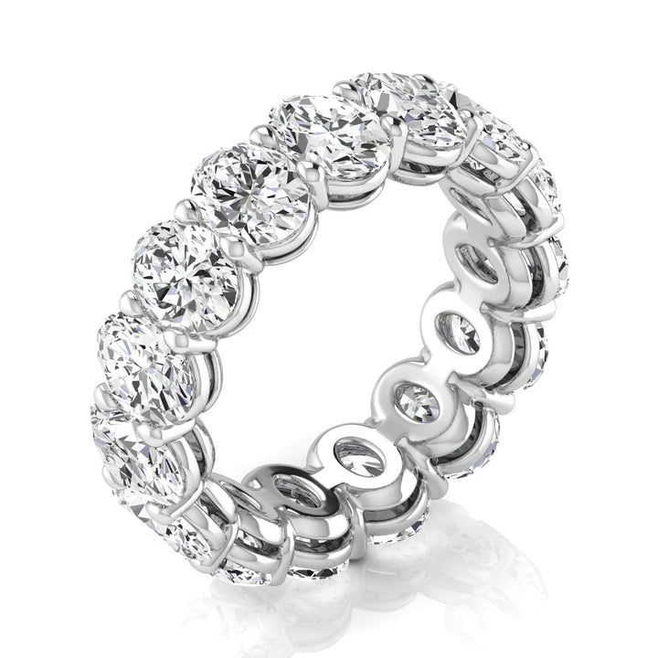 Jewels by Ray Dimoand 14K Oval Cut Lab Grown Diamond Eternity Band Elegant & Timeless Design | 14K Gold, Stone Size-0.50 | E-F Color, VS-SI Clarity | 30 Day Free Return