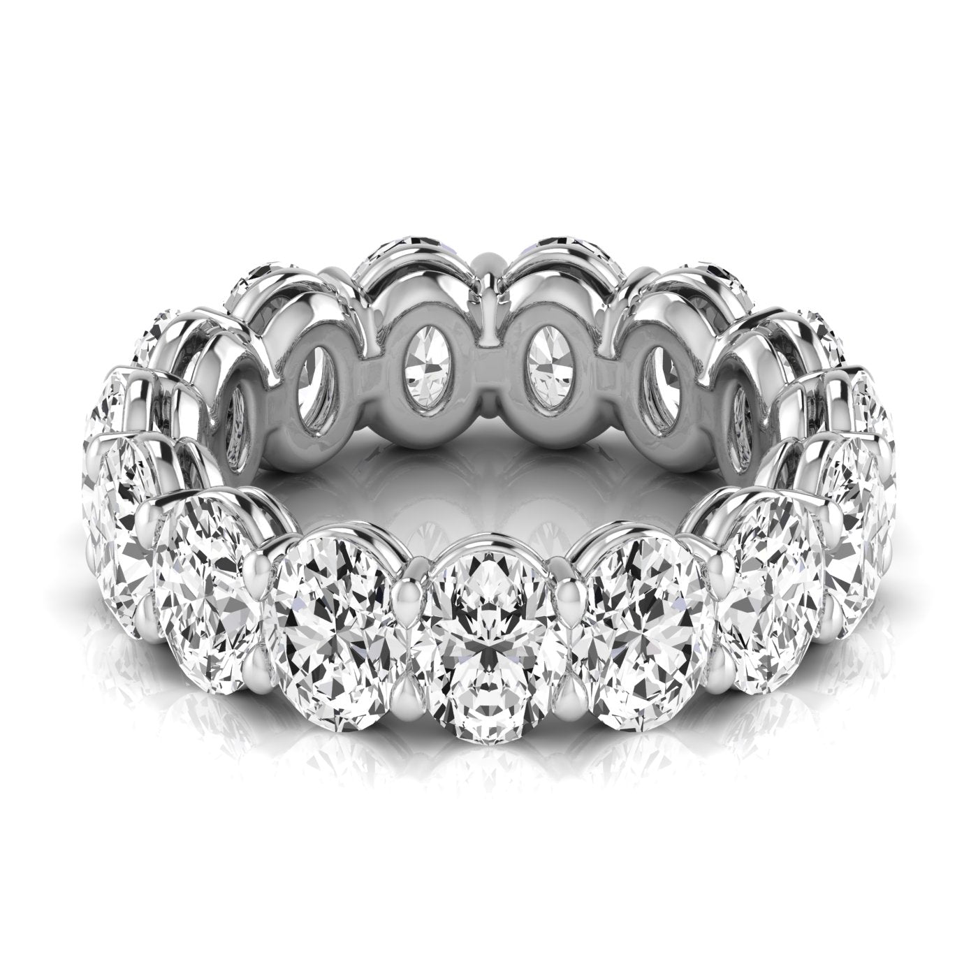 Jewels by Ray Dimoand 14K Oval Cut Lab Grown Diamond Eternity Band Elegant & Timeless Design | 14K Gold, Stone Size-0.50 | E-F Color, VS-SI Clarity | 30 Day Free Return