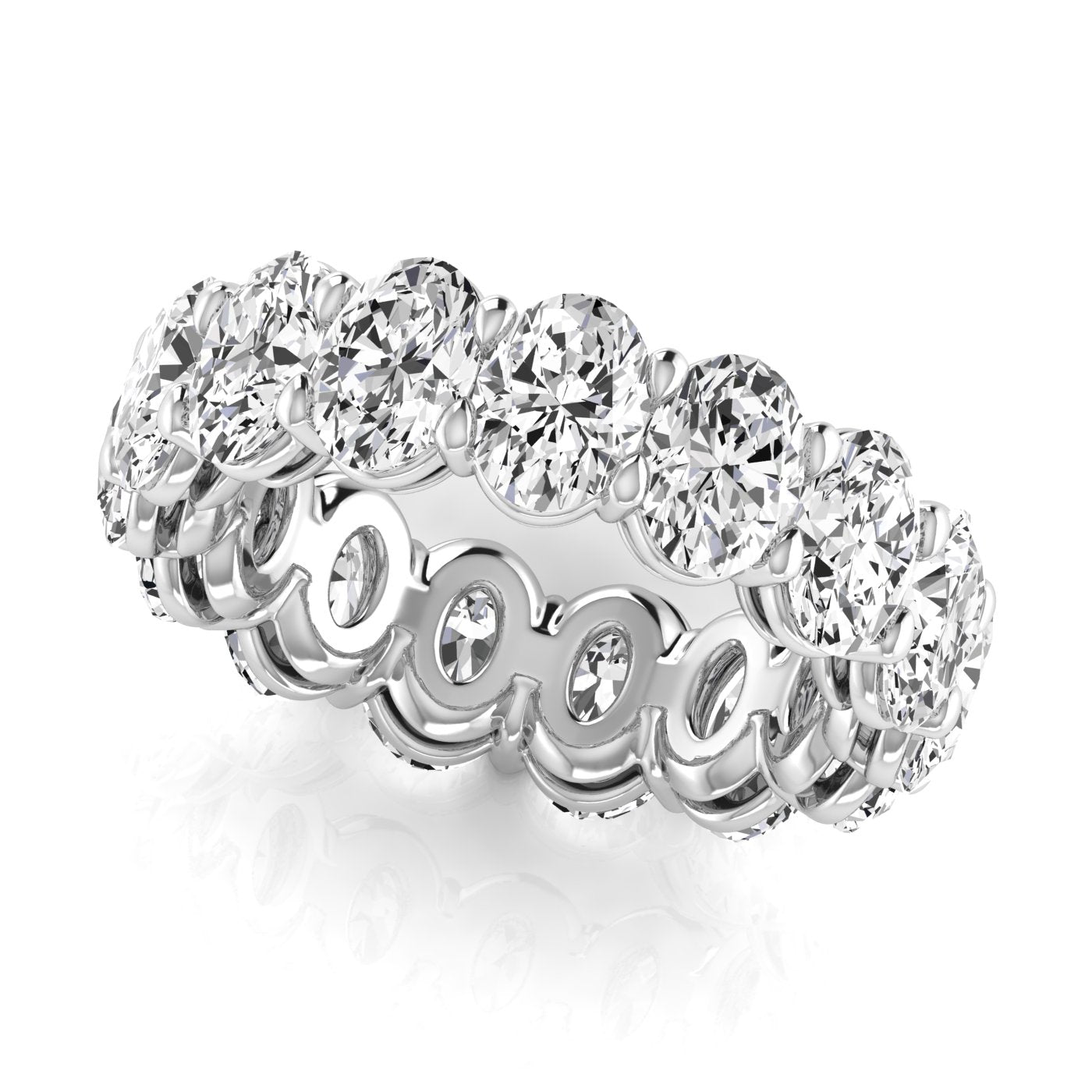 Jewels by Ray Dimoand 14K Oval Cut Lab Grown Diamond Eternity Band Elegant & Timeless Design | 14K Gold, Stone Size-0.50 | E-F Color, VS-SI Clarity | 30 Day Free Return