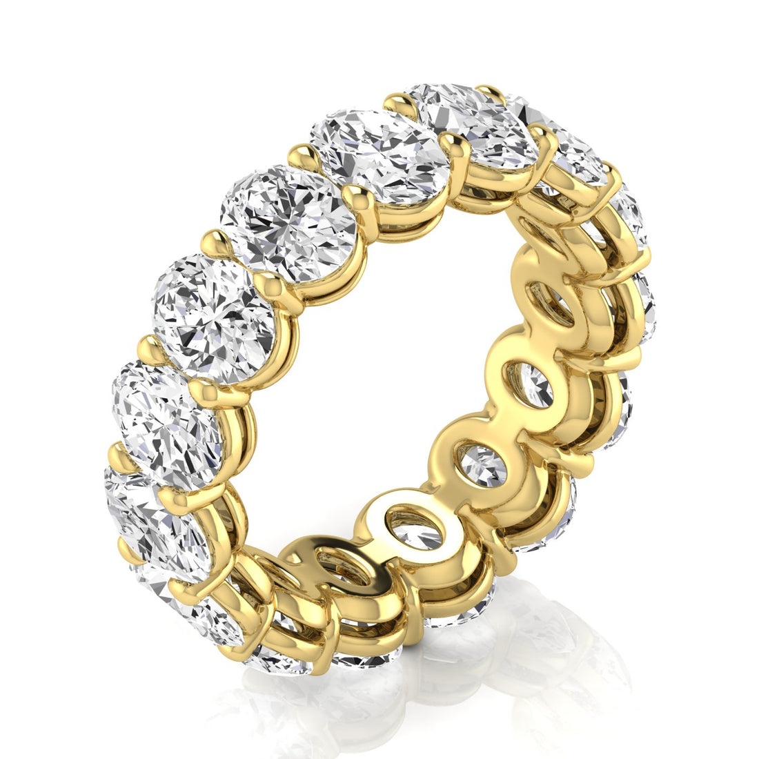 Jewels by Ray Dimoand 14K Oval Cut Lab Grown Diamond Eternity Band Elegant & Timeless Design | 14K Gold, Stone Size-0.50 | E-F Color, VS-SI Clarity | 30 Day Free Return