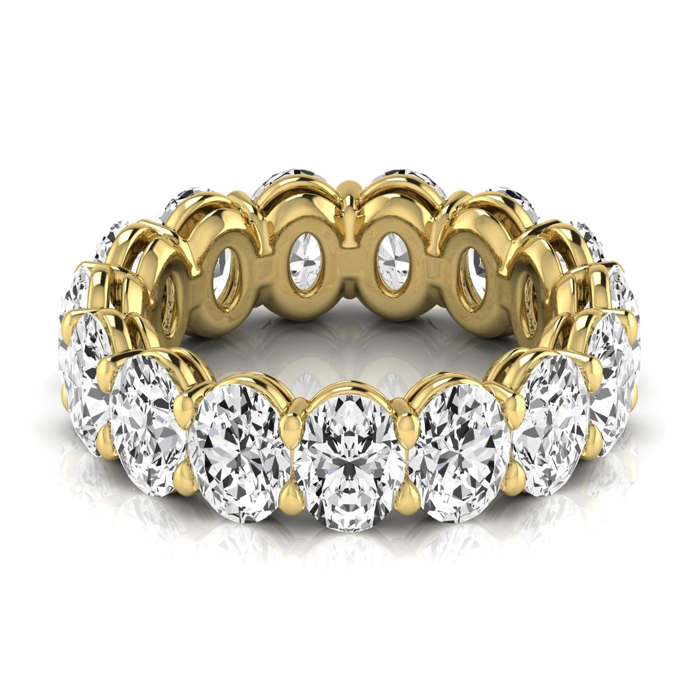 Jewels by Ray Dimoand 14K Oval Cut Lab Grown Diamond Eternity Band Elegant & Timeless Design | 14K Gold, Stone Size-0.50 | E-F Color, VS-SI Clarity | 30 Day Free Return