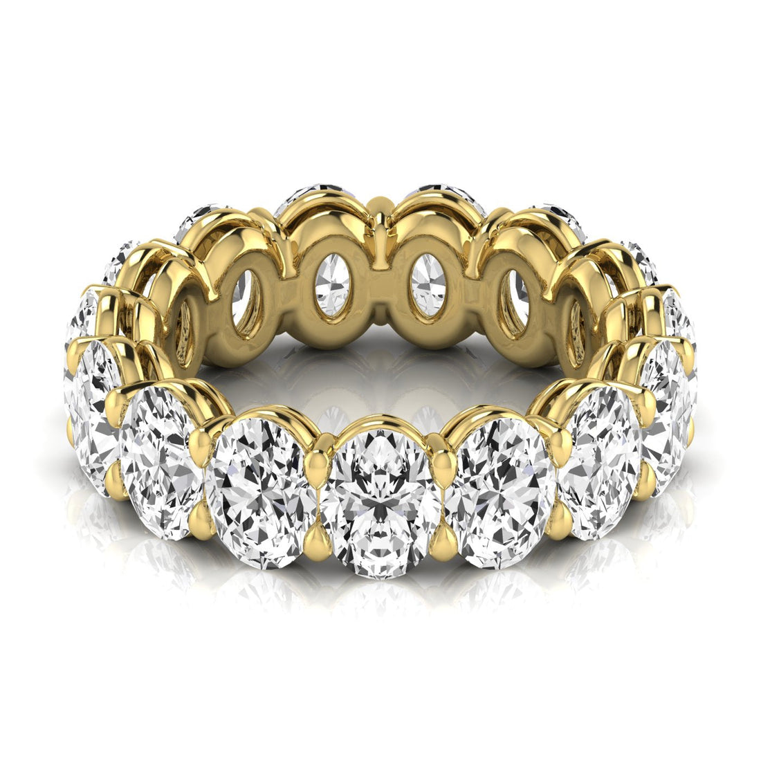 Jewels by Ray Dimoand 14K Oval Cut Lab Grown Diamond Eternity Band Elegant & Timeless Design | 14K Gold, Stone Size-0.50 | E-F Color, VS-SI Clarity | 30 Day Free Return