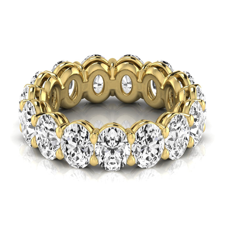 Jewels by Ray Dimoand 14K Oval Cut Lab Grown Diamond Eternity Band Elegant & Timeless Design | 14K Gold, Stone Size-0.50 | E-F Color, VS-SI Clarity | 30 Day Free Return