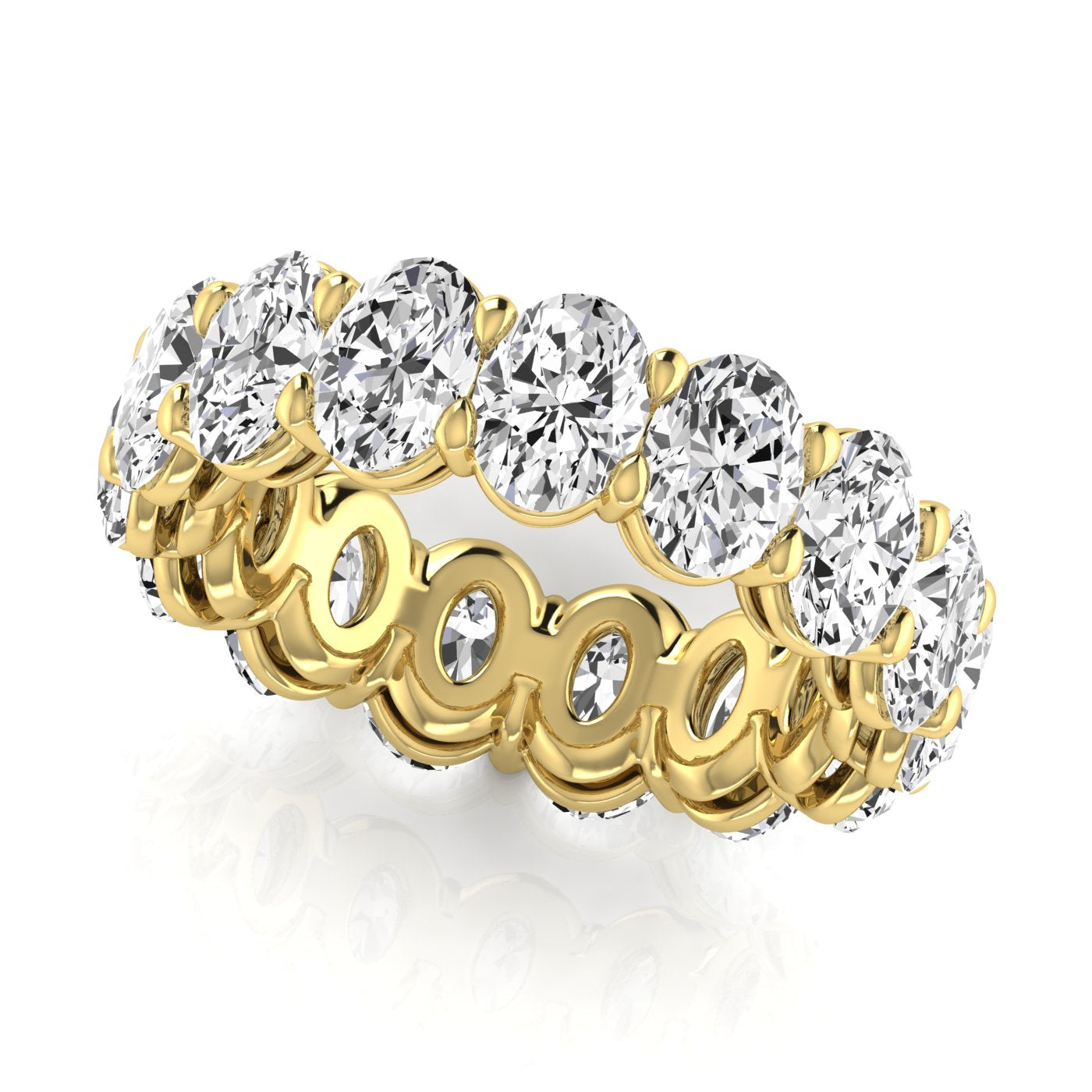 Jewels by Ray Dimoand 14K Oval Cut Lab Grown Diamond Eternity Band Elegant & Timeless Design | 14K Gold, Stone Size-0.50 | E-F Color, VS-SI Clarity | 30 Day Free Return