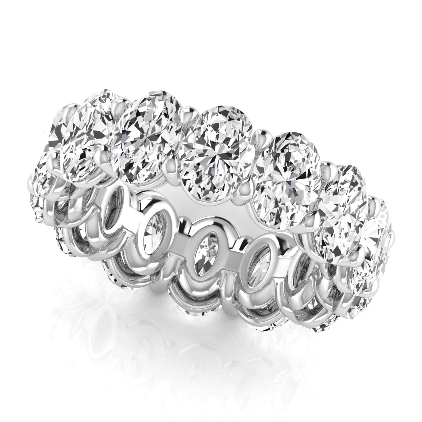 Jewels by Ray Dimoand 14K Oval Cut Lab Grown Diamond Eternity Band Elegant & Timeless Design | 14K Gold, Stone Size-0.75 | E-F Color, VS-SI Clarity | 30 Day Free Return