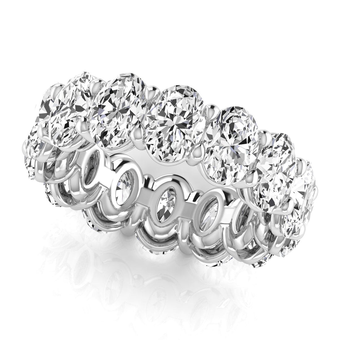 Jewels by Ray Dimoand 14K Oval Cut Lab Grown Diamond Eternity Band Elegant & Timeless Design | 14K Gold, Stone Size-0.75 | E-F Color, VS-SI Clarity | 30 Day Free Return
