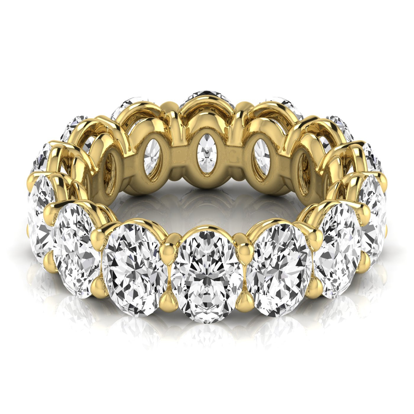 Jewels by Ray Dimoand 14K Oval Cut Lab Grown Diamond Eternity Band Elegant & Timeless Design | 14K Gold, Stone Size-0.75 | E-F Color, VS-SI Clarity | 30 Day Free Return