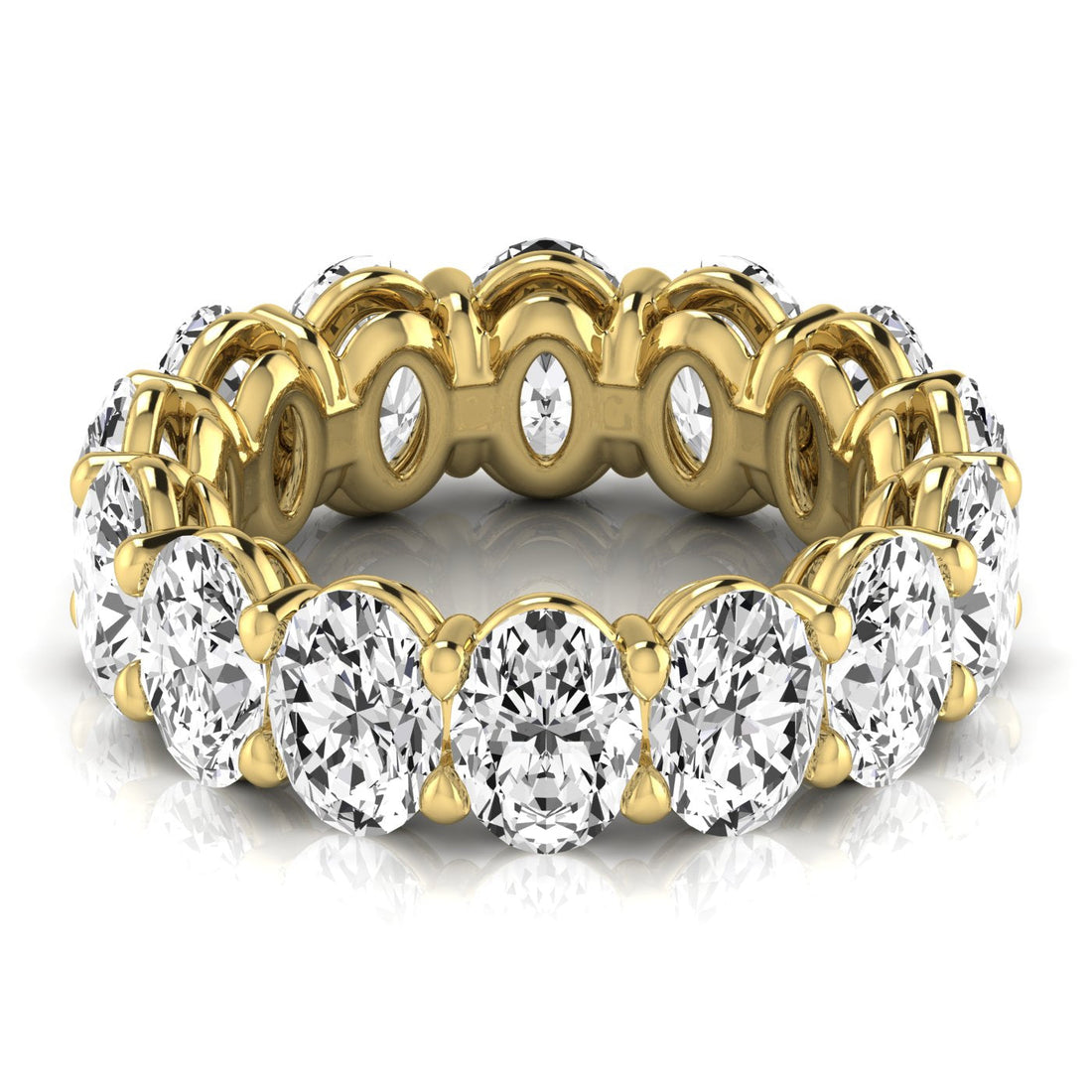 Jewels by Ray Dimoand 14K Oval Cut Lab Grown Diamond Eternity Band Elegant & Timeless Design | 14K Gold, Stone Size-0.75 | E-F Color, VS-SI Clarity | 30 Day Free Return