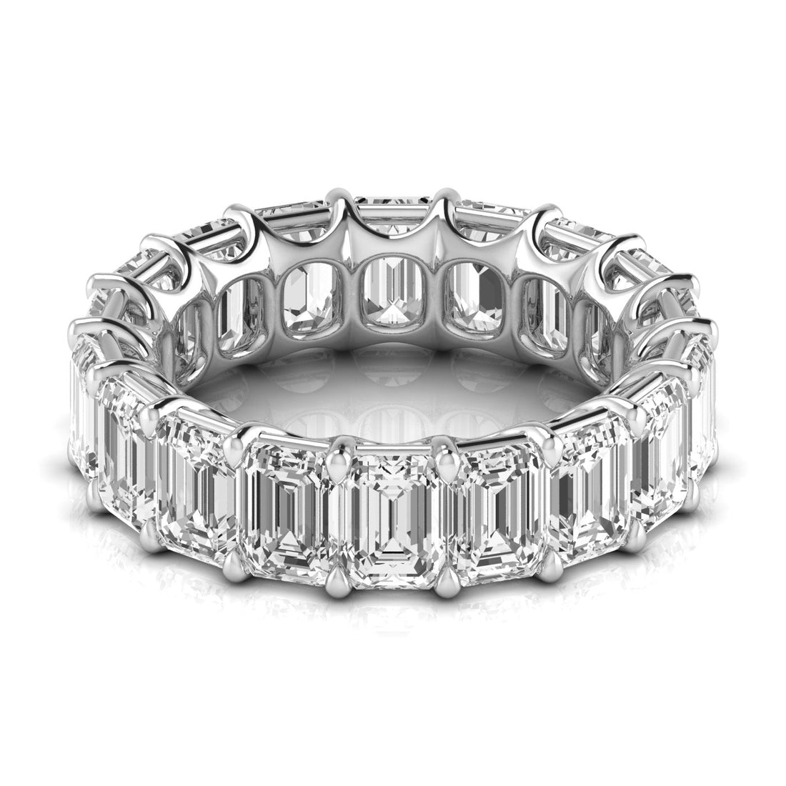 Jewels by Ray Dimoand 14K Gold Emerald Cut Lab Grown Diamond Eternity Band for Women | 14K Gold, Stone Size-0.50 | E-F Color, VS-SI Clarity | 30 Day Free Return