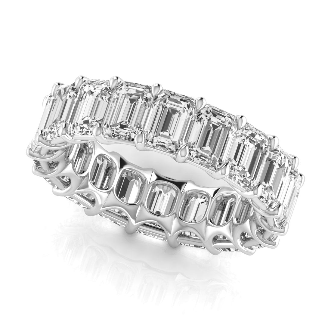 Jewels by Ray Dimoand 14K Gold Emerald Cut Lab Grown Diamond Eternity Band for Women | 14K Gold, Stone Size-0.50 | E-F Color, VS-SI Clarity | 30 Day Free Return