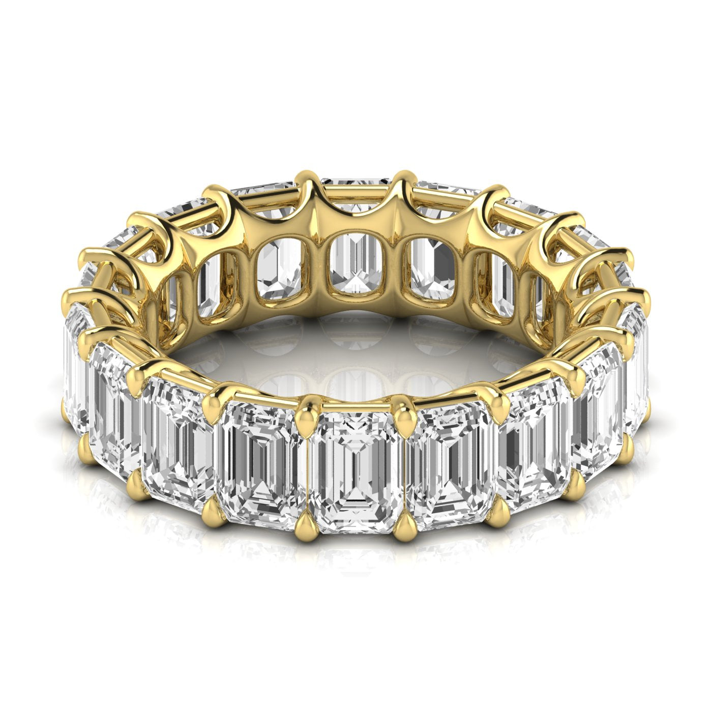 Jewels by Ray Dimoand 14K Gold Emerald Cut Lab Grown Diamond Eternity Band for Women | 14K Gold, Stone Size-0.50 | E-F Color, VS-SI Clarity | 30 Day Free Return