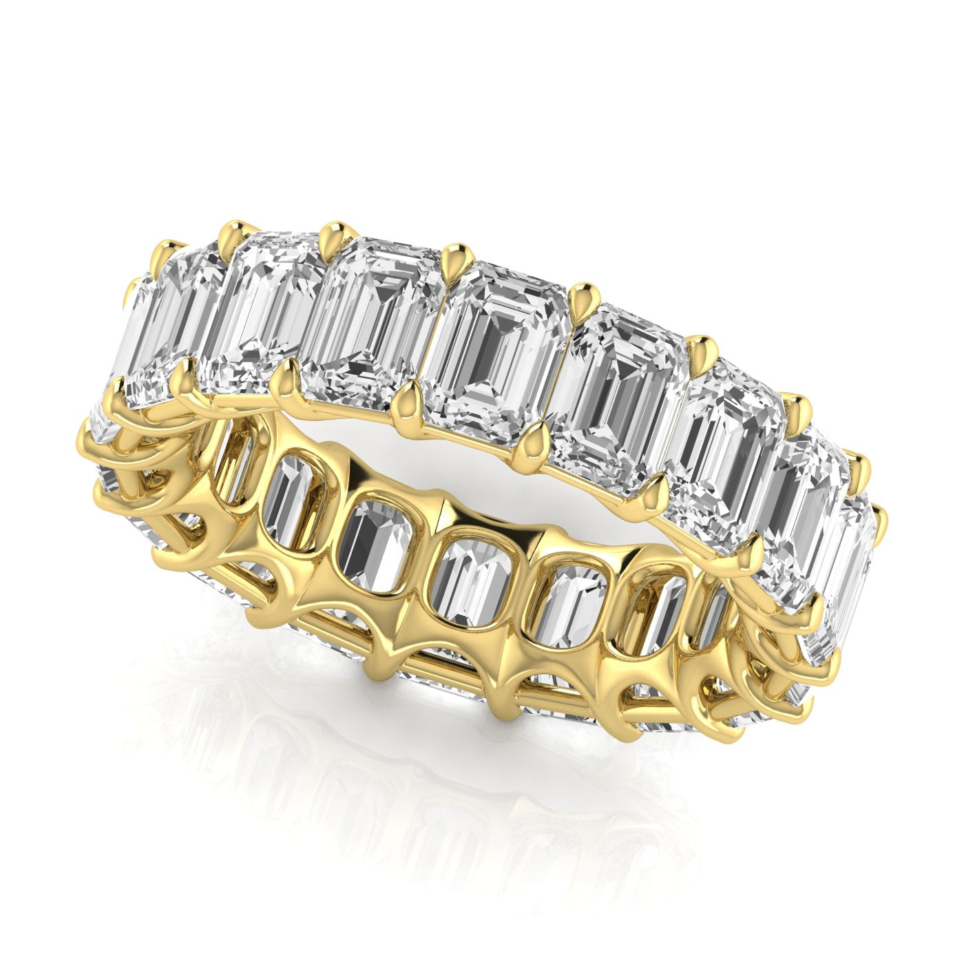 Jewels by Ray Dimoand 14K Gold Emerald Cut Lab Grown Diamond Eternity Band for Women | 14K Gold, Stone Size-0.50 | E-F Color, VS-SI Clarity | 30 Day Free Return