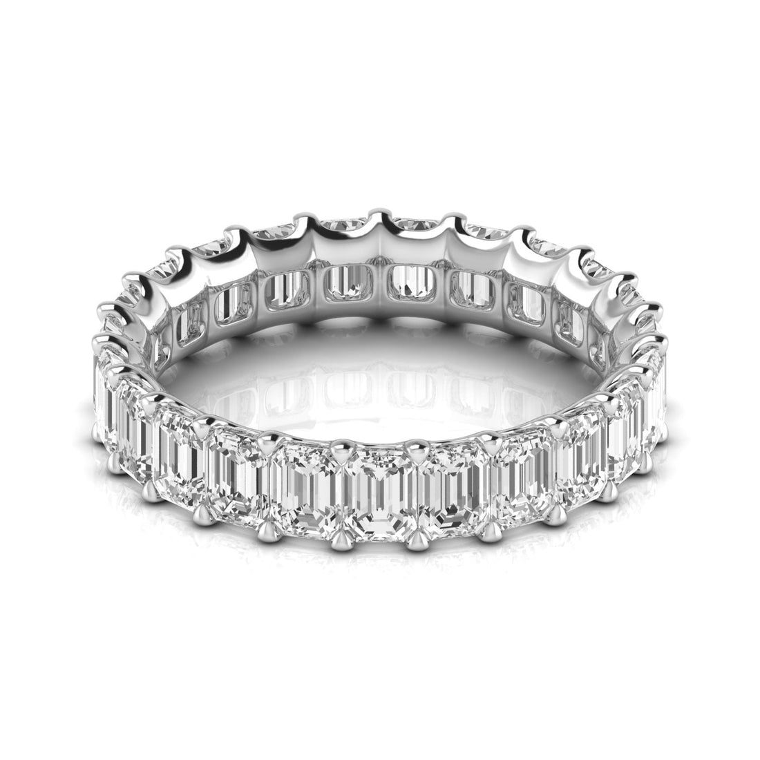 Jewels by Ray Dimoand 14K Gold Emerald Cut Lab Grown Diamond Eternity Band for Women | 14K Gold, Stone Size-0.20 | E-F Color, VS-SI Clarity | 30 Day Free Return