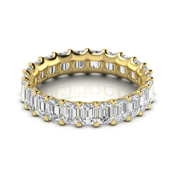 Jewels by Ray Dimoand 14K Gold Emerald Cut Lab Grown Diamond Eternity Band for Women | 14K Gold, Stone Size-0.20 | E-F Color, VS-SI Clarity | 30 Day Free Return