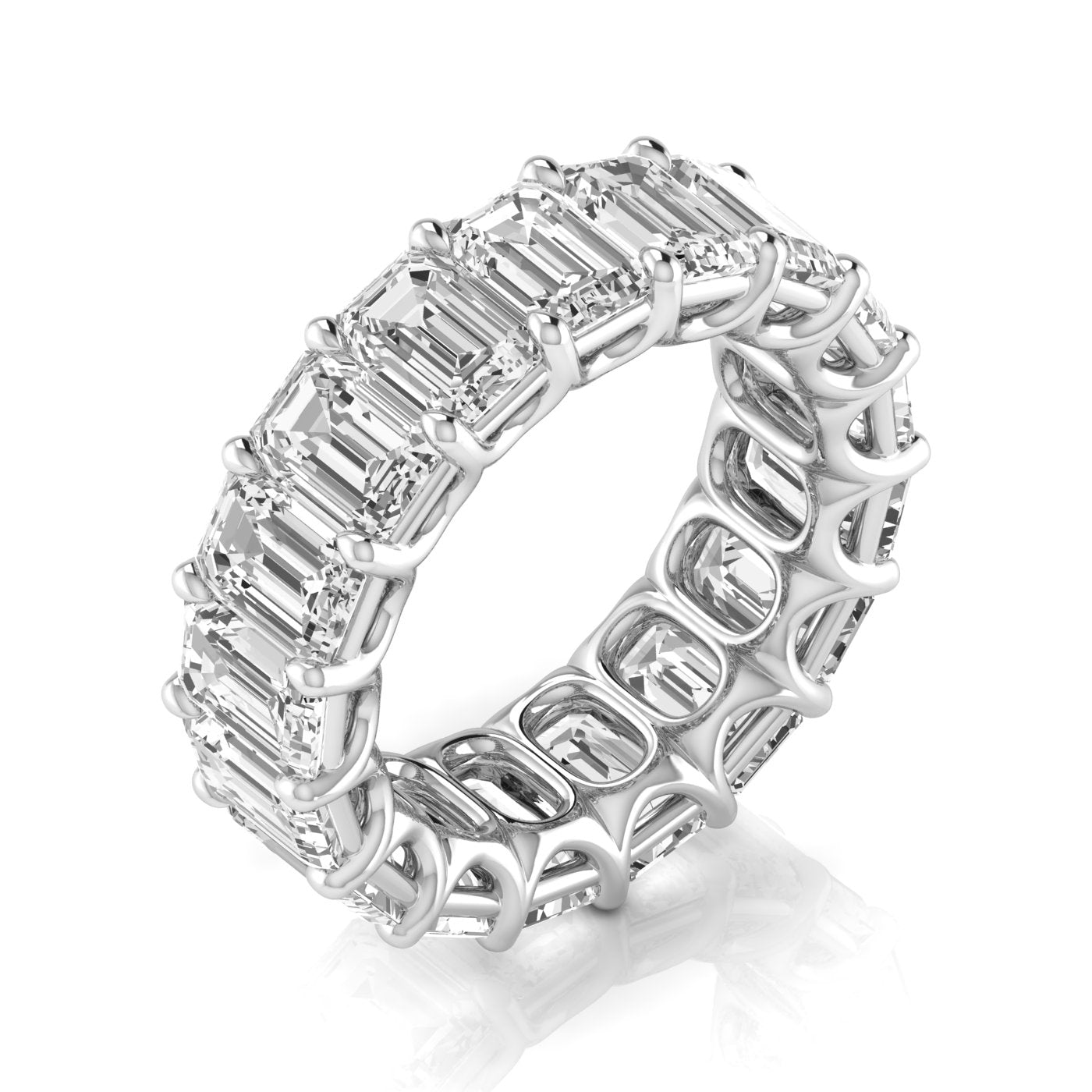 Jewels by Ray Dimoand 14K Gold Emerald Cut Lab Grown Diamond Eternity Band for Women | 14K Gold, Stone Size-0.75 | E-F Color, VS-SI Clarity | 30 Day Free Return