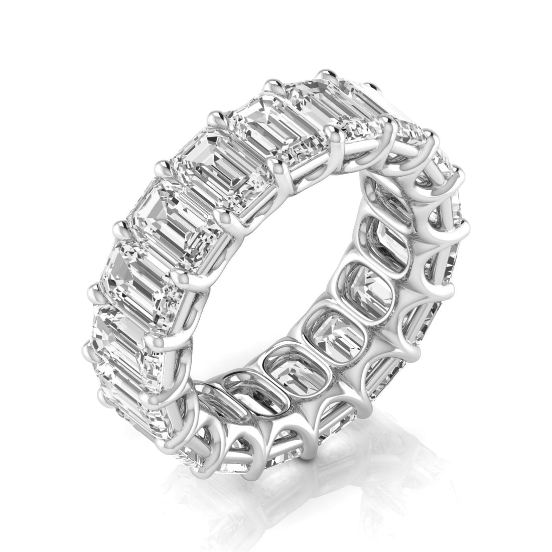 Jewels by Ray Dimoand 14K Gold Emerald Cut Lab Grown Diamond Eternity Band for Women | 14K Gold, Stone Size-0.75 | E-F Color, VS-SI Clarity | 30 Day Free Return