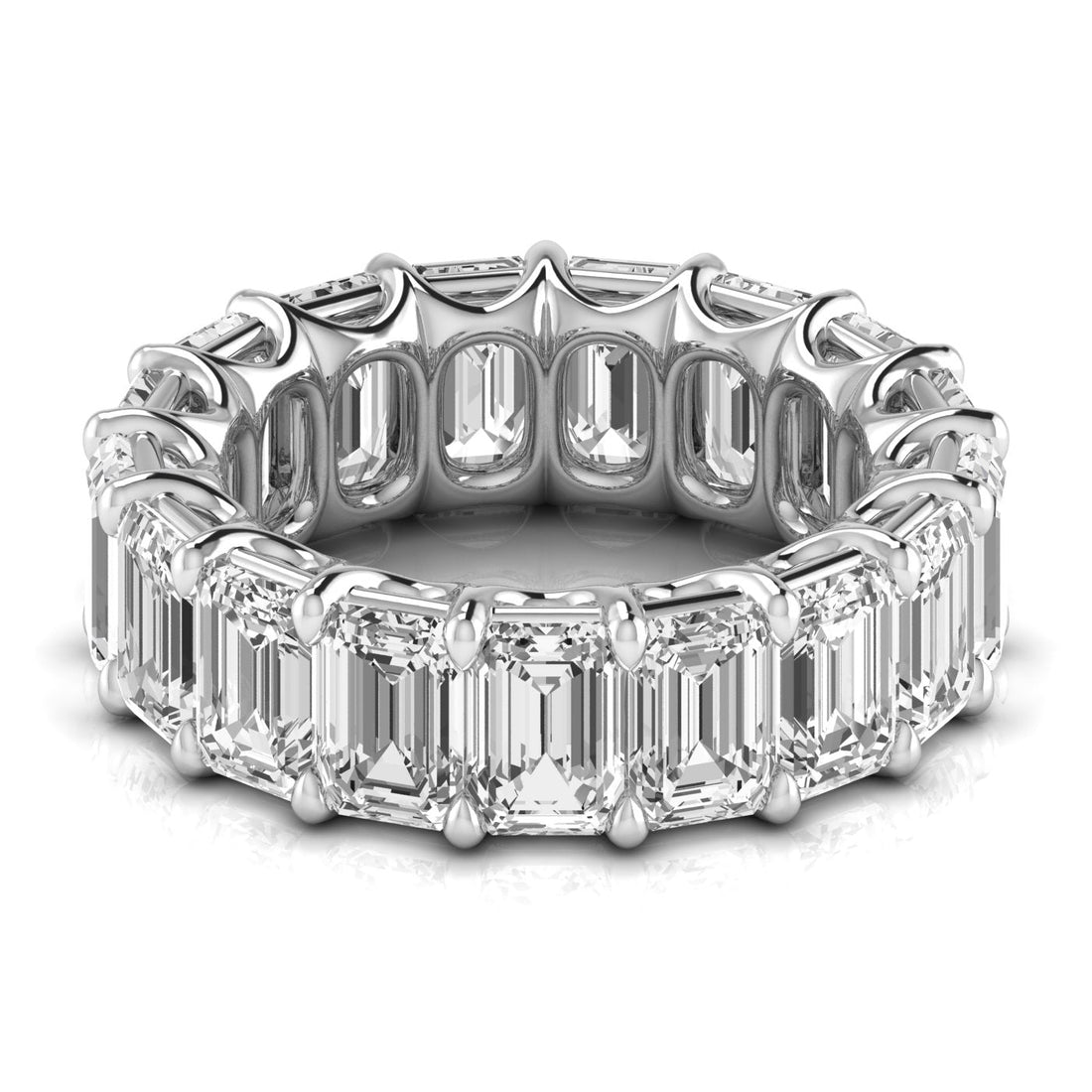 Jewels by Ray Dimoand 14K Gold Emerald Cut Lab Grown Diamond Eternity Band for Women | 14K Gold, Stone Size-0.75 | E-F Color, VS-SI Clarity | 30 Day Free Return