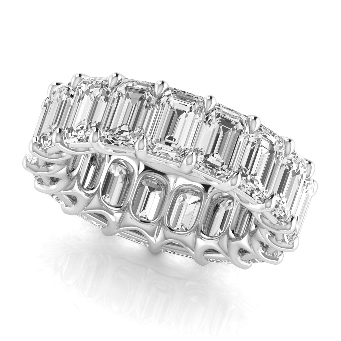 Jewels by Ray Dimoand 14K Gold Emerald Cut Lab Grown Diamond Eternity Band for Women | 14K Gold, Stone Size-0.75 | E-F Color, VS-SI Clarity | 30 Day Free Return