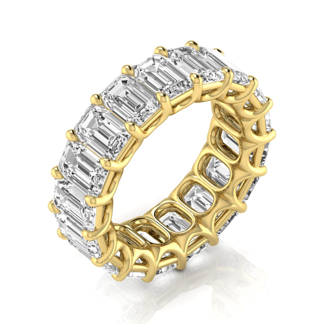Jewels by Ray Dimoand 14K Gold Emerald Cut Lab Grown Diamond Eternity Band for Women | 14K Gold, Stone Size-0.75 | E-F Color, VS-SI Clarity | 30 Day Free Return