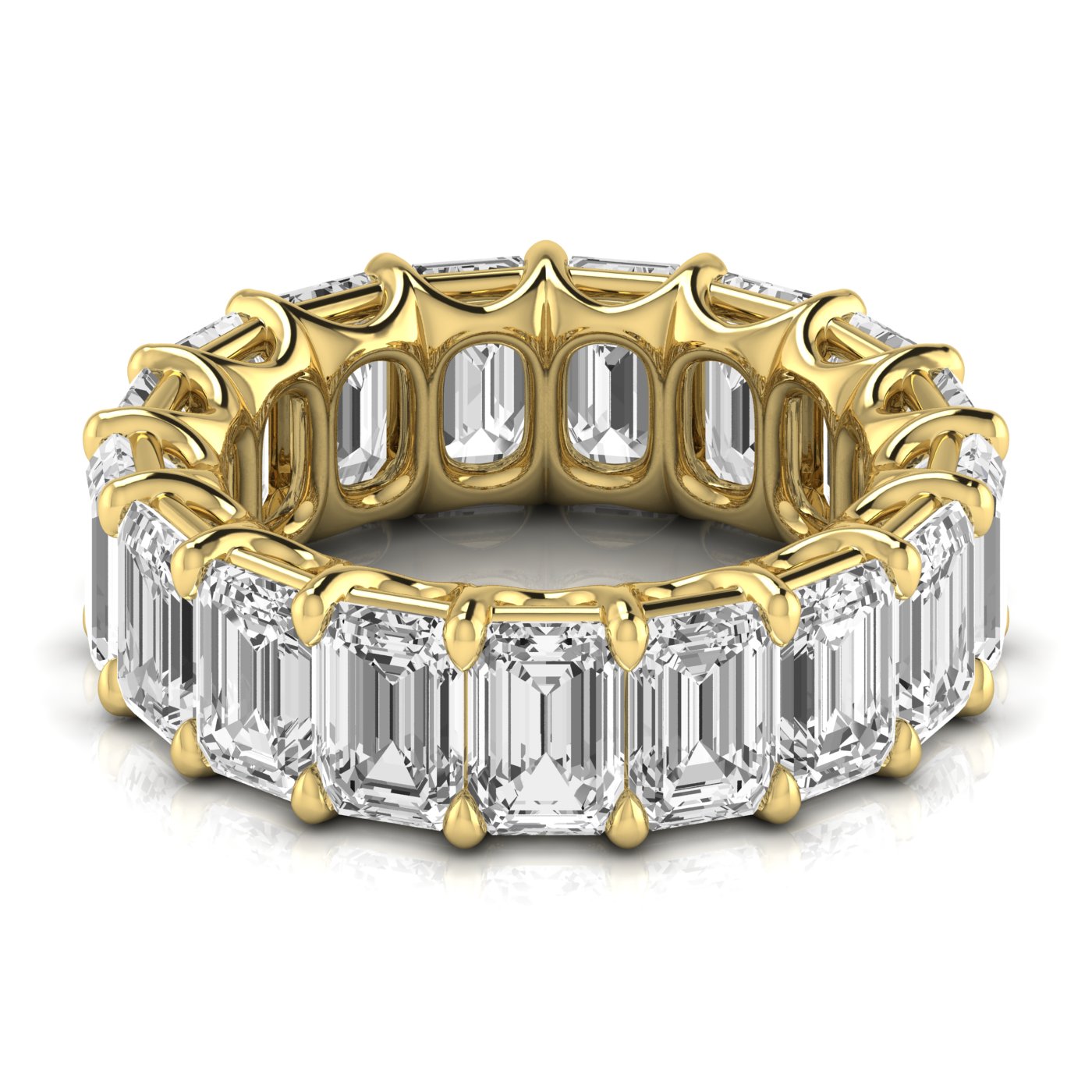 Jewels by Ray Dimoand 14K Gold Emerald Cut Lab Grown Diamond Eternity Band for Women | 14K Gold, Stone Size-0.75 | E-F Color, VS-SI Clarity | 30 Day Free Return