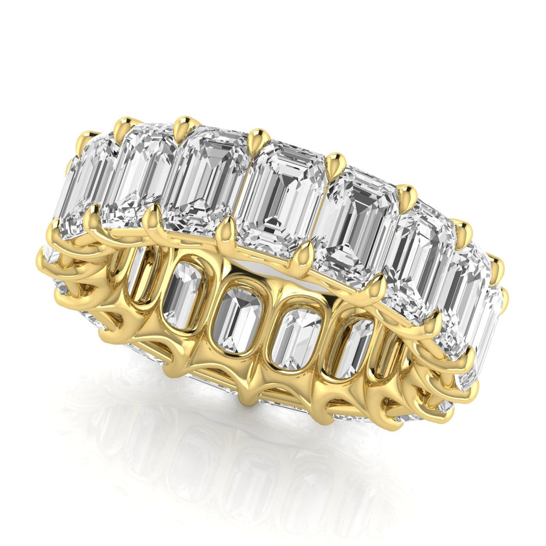 Jewels by Ray Dimoand 14K Gold Emerald Cut Lab Grown Diamond Eternity Band for Women | 14K Gold, Stone Size-0.75 | E-F Color, VS-SI Clarity | 30 Day Free Return