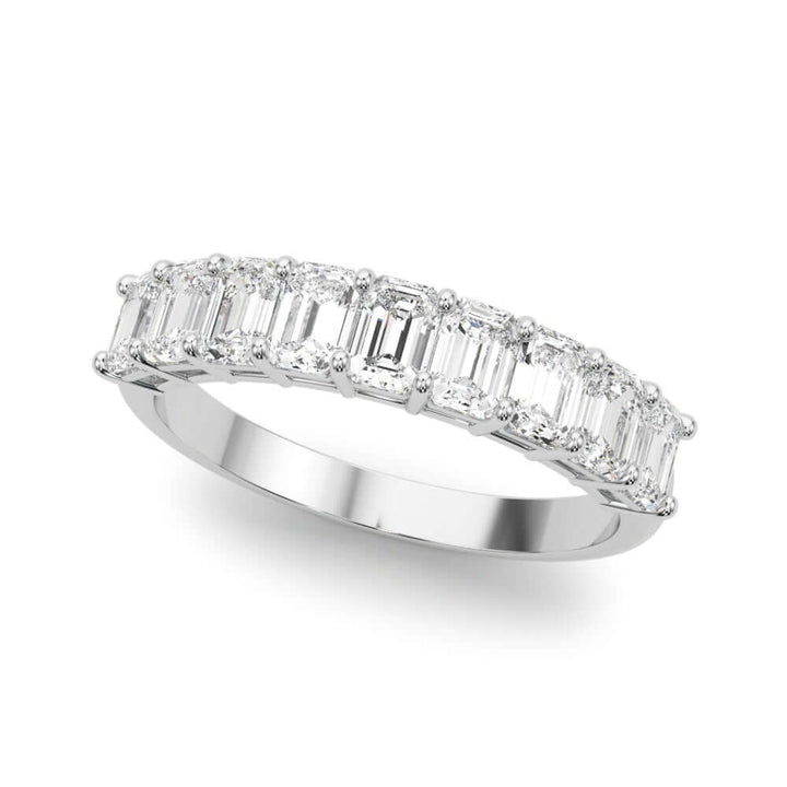 2 Carat Emerald Lab Grown 14K Diamond Nine Stone Anniversary Band for Women (F-G / VS-SI)