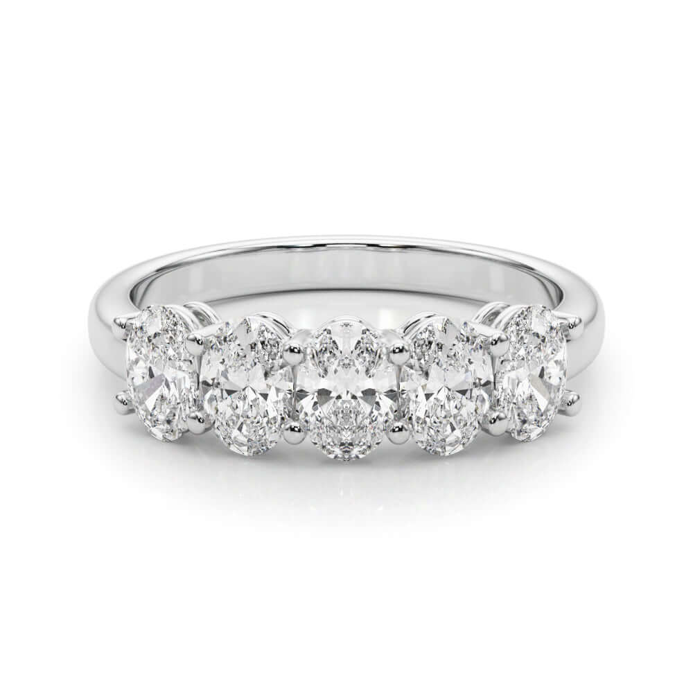 5 Stone Oval Grown Diamonds Rings 