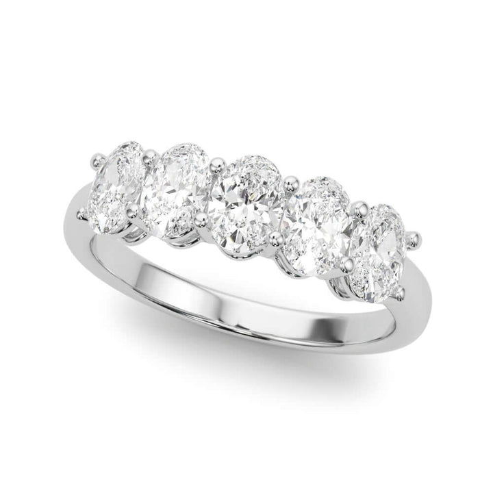 5 Stone Oval Grown Diamonds Rings 