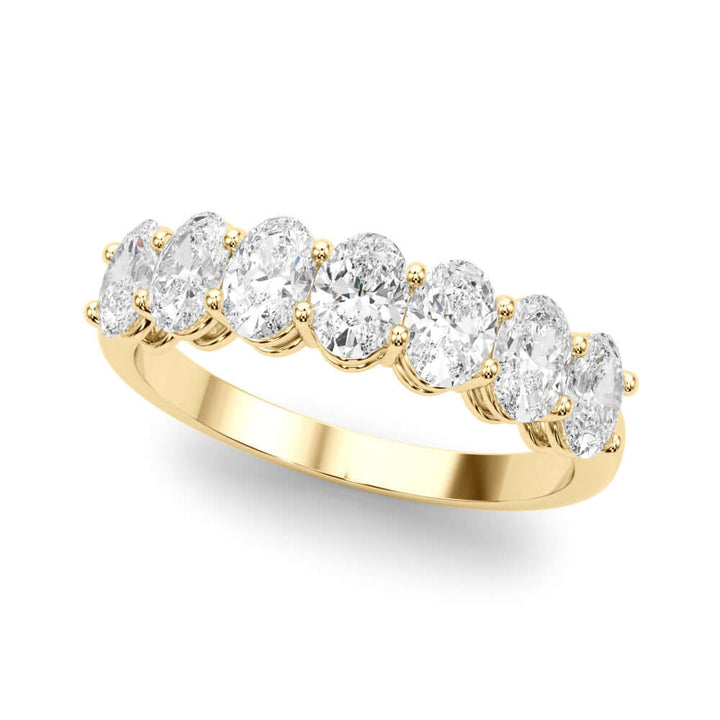 2 Carat Oval Lab Grown 14K Diamond Seven Stone Anniversary Band for Women (F-G / VS-SI)