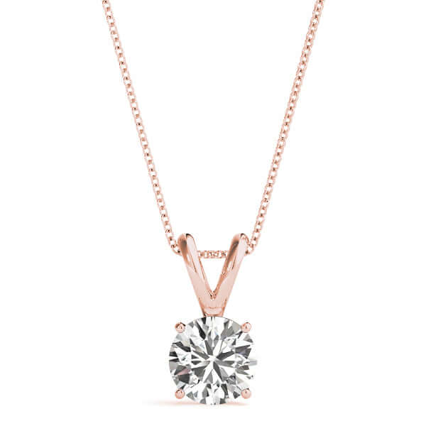 Lab Grown Diamond Solitaire Pendant Necklace by Jewels by Ray