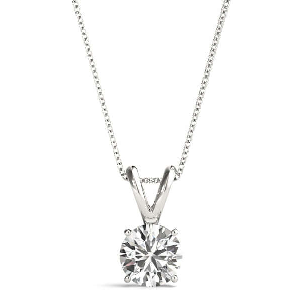 Lab Grown Diamond Solitaire Pendant Necklace by Jewels by Ray